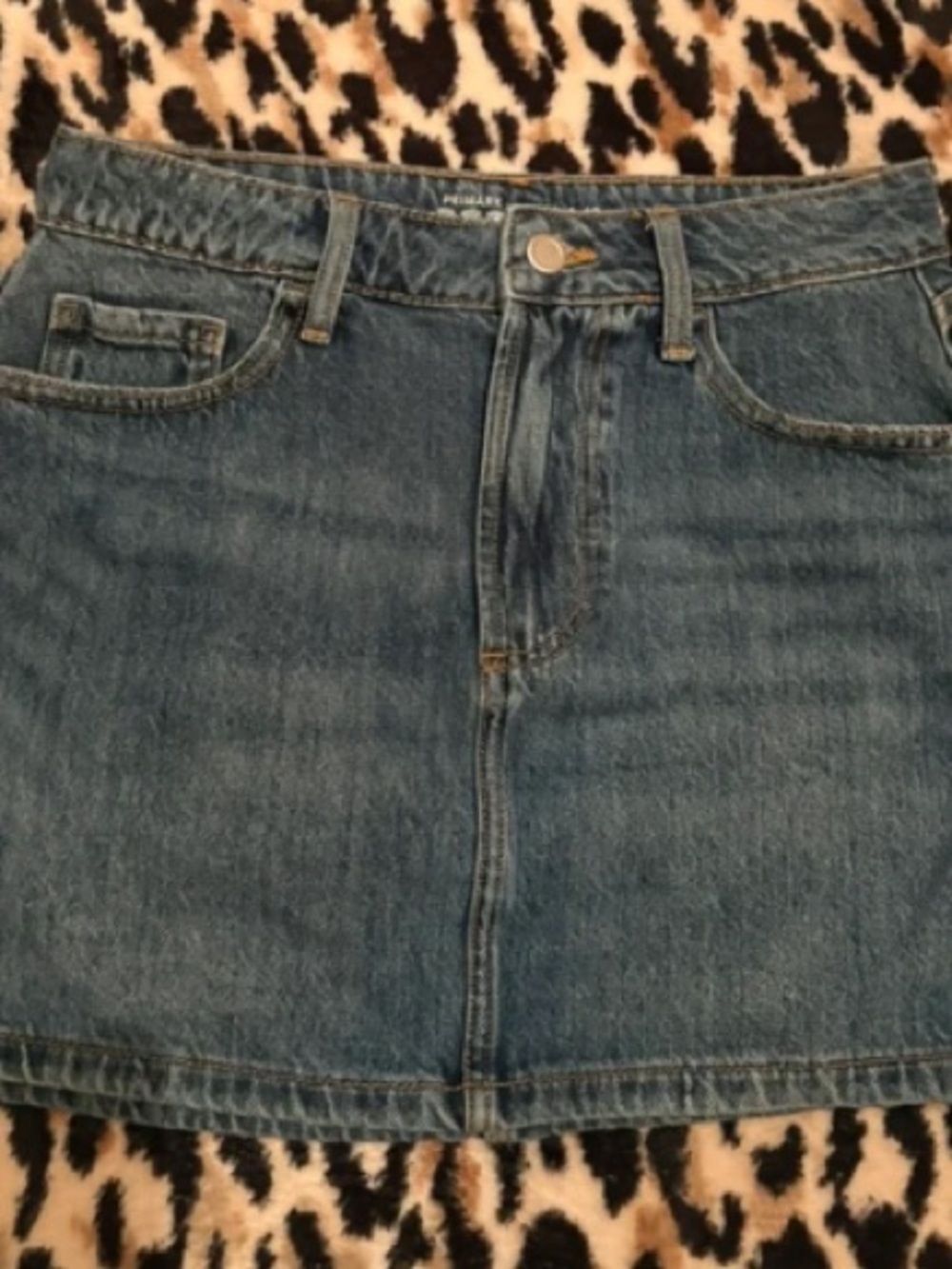 Primark Medium Wash Denim Mini Skirt - Size US 4